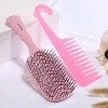 BESTOOL Brosse à cheveux avec broches en nylon pour homme et femme et enfant - Brosse démêlante avec large peigne à dents pou