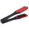 Brosse à pince à barbe, brosse à pince à cheveux lissante, ABS creux ergonomique pour hommes femmes pour salon de coiffure à 