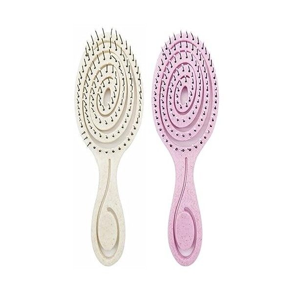 Xiuyer Brosse Cheveux Demelante pour Femme, Homme & Enfant - Ne Tire Pas - Brosses Brushing Renforçante Cheveux Mouillés, Bou