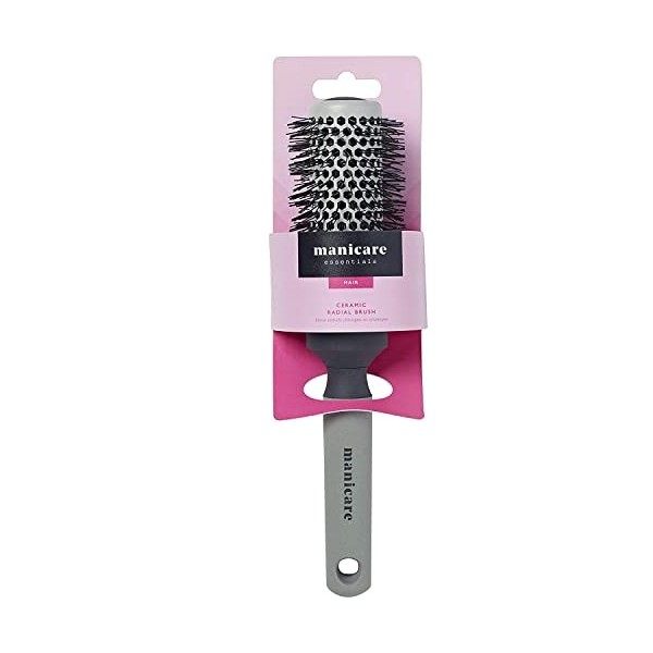 Manicare Brosse radiale en céramique pour brushing, convient à toutes les longueurs et types de cheveux, poils synthétiques a