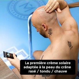 Crème Solaire BOTAK Pour Crâne Rasé/Tondu | Végan, Français | Haute Protection SPF30 | 0 trace blanche | Non grasse | Waterpr