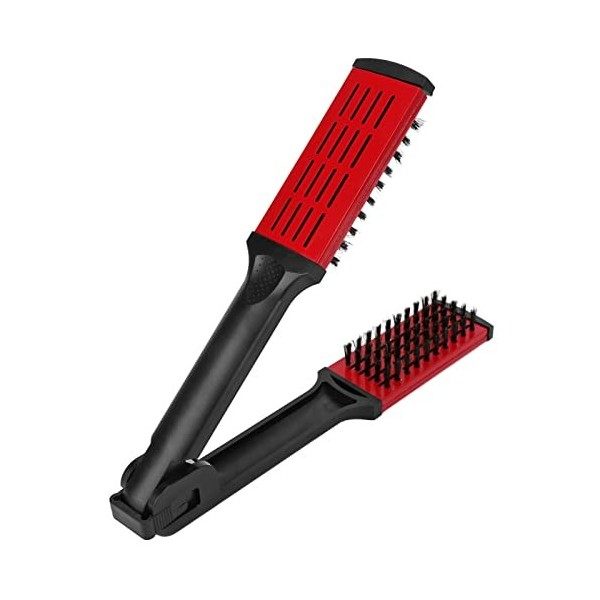 Brosse à cheveux double face, brosse à peigne lissante respirante creuse Ressorts durables antistatiques pour la maison