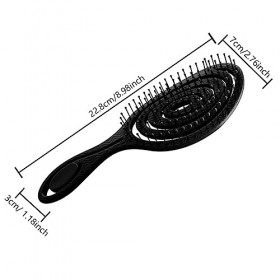 Brosse à renages ventilée en spirale pratique démêlante organique lisse Home Portale