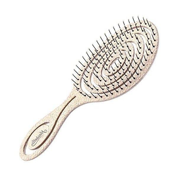 Brosse à cheveux organique démêlante, brosse à cheveux en spirale pour cheveux secs et humides, brosse à cheveux pour tous le