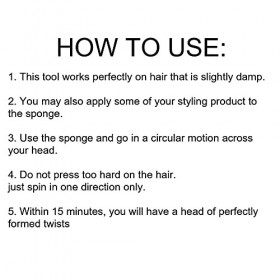 Afro Peigne Spirale Éponge à Cheveux Twist Éponge pour Cheveux pour Homme Femme Boucles