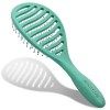 Beautypom Brosse à cheveux démêlante bio pour cheveux raides, bouclés et mouillés Brosse à cheveux en spirale pour femmes, ho