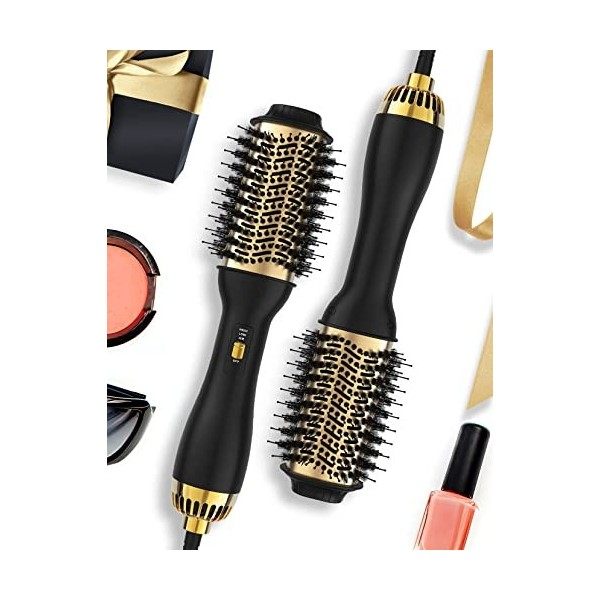 Brosse Soufflante Salon One-Step Sèche-Cheveux Volumisant, Brosse Cheveux Brushing Professionnel, Chauffante Brosse Coiffante