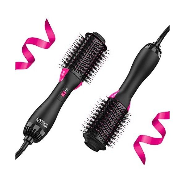 Brosse Soufflante Salon One-Step Sèche-Cheveux Volumisant, Brosse Cheveux Brushing Professionnel, Chauffante Brosse Coiffante