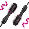 Brosse Soufflante Salon One-Step Sèche-Cheveux Volumisant, Brosse Cheveux Brushing Professionnel, Chauffante Brosse Coiffante