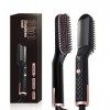 Brosse Lissante pour Cheveux, 3 en 1 Brosse Chauffante Fer a Lisser Lisseur Barbe, Anti-Brûlure Ionique & Céramique, 30S Chau