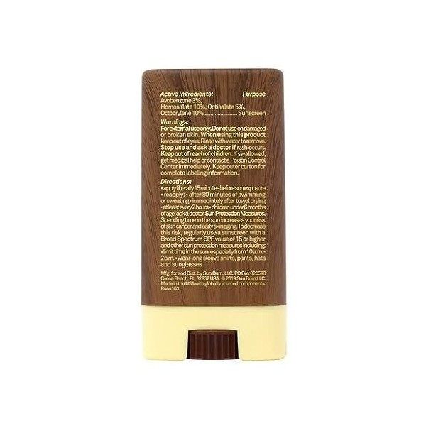 SUN BUM SPF 30 Sunscreen Face Stick 0.45 oz , Yellow by Sun Bum