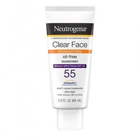 Neutrogena Lotion écran solaire liquide - SPF 55 - Formule hydrofuge légère non grasse - Protection à large spectre contre le