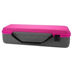 Étui de voyage rigide pour brosse Revlon sèche-cheveux, sèche-cheveux et brosse à air chaud rose rouge 