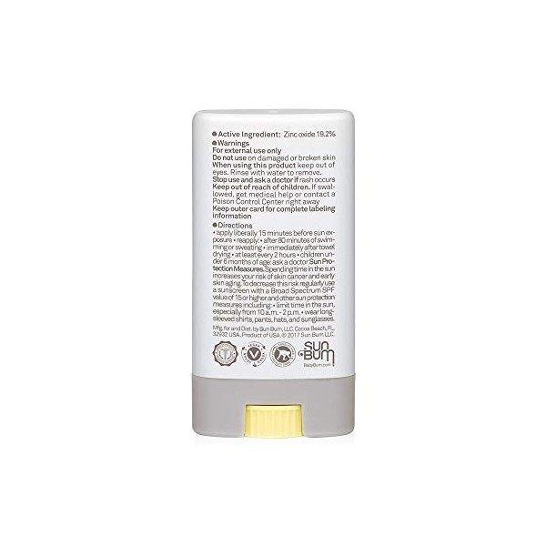 Baby Bum - Sunscreen Stick minéral pour visage sans parfum 50 SPF - 0,45 oz