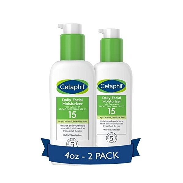 Cetaphil Fragrance Free Daily Facial Moisturizer, SPF 15, 4-Ounce Bottles Pack of 2 by Cetaphil BEAUTY English Manual 
