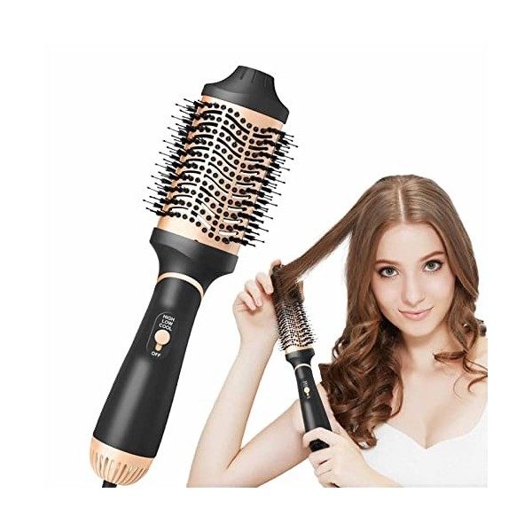 Sèche-cheveux et brosse volumatrice en une étape, brosse à air chaud, sèche-cheveux 4 en 1 Ioni Brosse électrique pour sécher