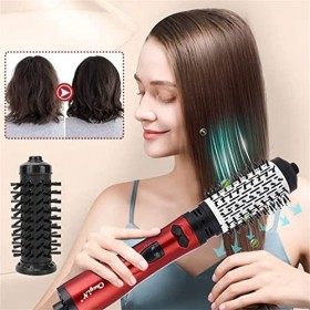 3-In-1 Hot Air Styler And Rotating Hair Dryer For Dry Hair - Straighten Hair Comb, Temperature Settings, And Wet Hair, Detach