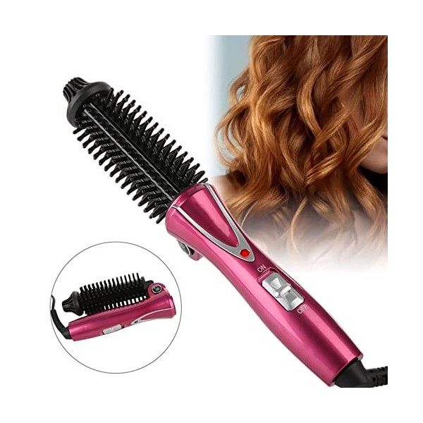 Bigoudi électrique pour cheveux, brosse à bigoudi professionnel anti-brûlure professionnel, chaleur instantanée, brosse à fri