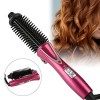 Bigoudi électrique pour cheveux, brosse à bigoudi professionnel anti-brûlure professionnel, chaleur instantanée, brosse à fri