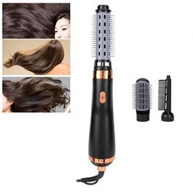 Hot Air Brush Styler, Sèche-cheveux Brosse Fluffy Hair 360 ° Anti-Twist Wire Multifonctionnel Curl Straightener pour la coiff