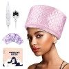 Casque Chauffant Cheveux Vapeur Soin - Charlotte Chauffante pour Cheveux Crepus Afro Bouclés Bonnet Masque Capillaire Salon H