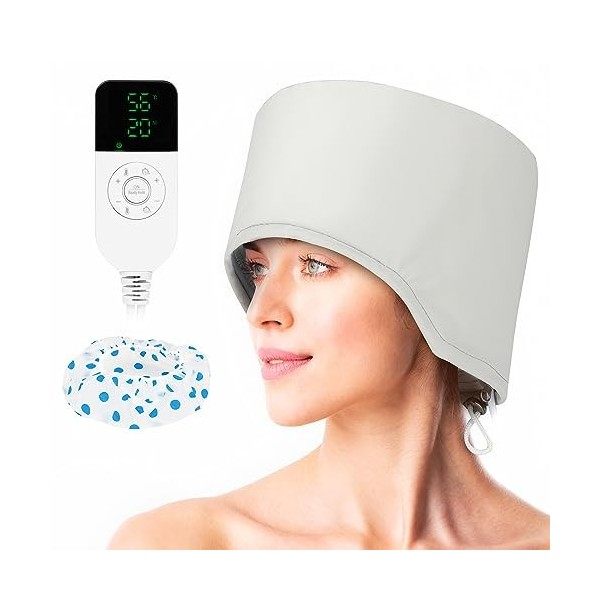 SPTHTHHPY Casques Chauffant Cheveux Bonnet Chauffant pour Soins Capillaires,Traitement Thermique, Température de 2 Modes