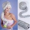 Bonnet Casque de séchage pour sèche-cheveux avec élastique pour fixation à Phon, gris