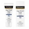 Neutrogena Âge Bouclier Anti-Oxydant Lotion pour le visage avec protection solaire à large spectre SPF 70, pour prévenir les 