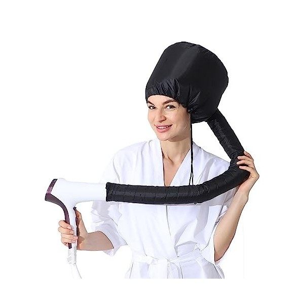 Casque pour Séchage Cheveux, Accessoire de Sèche-cheveux Amélioré, Chapeau de Sèche-cheveux Réglable, Capot de Séchage Réglab