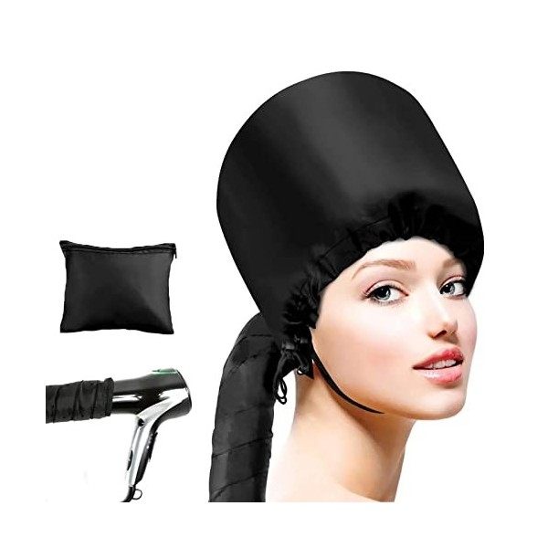 SZHS Bonnet de sèche-cheveux de style casque, bonnet de sèche-cheveux à porter universellement, avec capuchon élastique régla