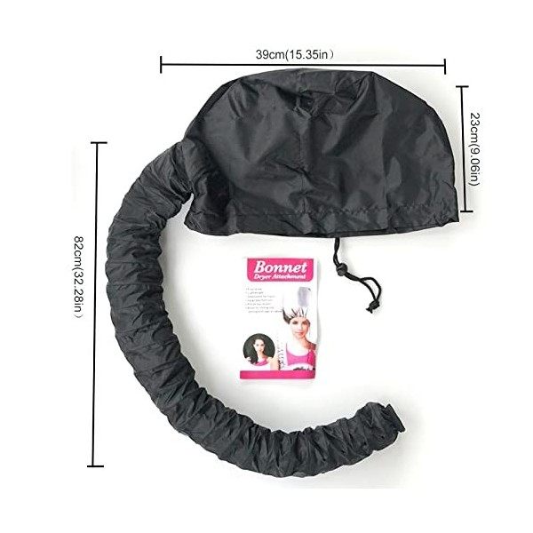 SZHS Bonnet de sèche-cheveux de style casque, bonnet de sèche-cheveux à porter universellement, avec capuchon élastique régla