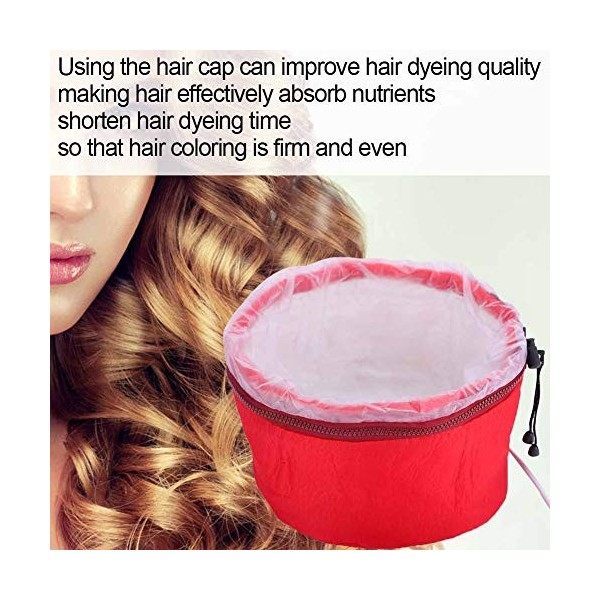 Red Hair Dye Heating Cap,Hair Thermal Treatment Cap,Electric Hair Cap,Hair Care Hat,Hair Heating Cap,Hair Steamer,Beauty Stea