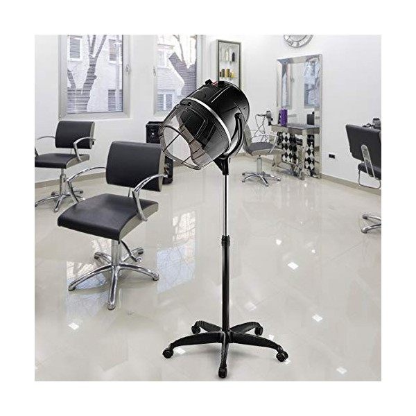 COSTWAY Casque Sèche Cheveux sur Pied Casque Sechoir Professionnel 1050W Hauteur Réglable avec Minuterie 0-60 min Outil pour 