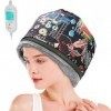 Casques Chauffant Cheveux, Capuchon Vapeur pour les Cheveux Soins Capillaires Bonnet Chauffant Cheveux Bonnet Chauffant Élect