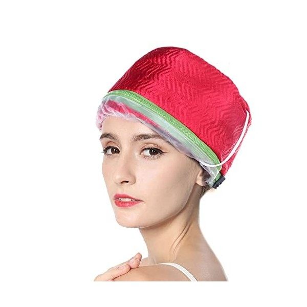 Bonnet électrique pour Soins Capillaires, Bonnet Chauffant pour Cheveux à Vapeur pour Produits de Soins en Profondeur, Bonnet