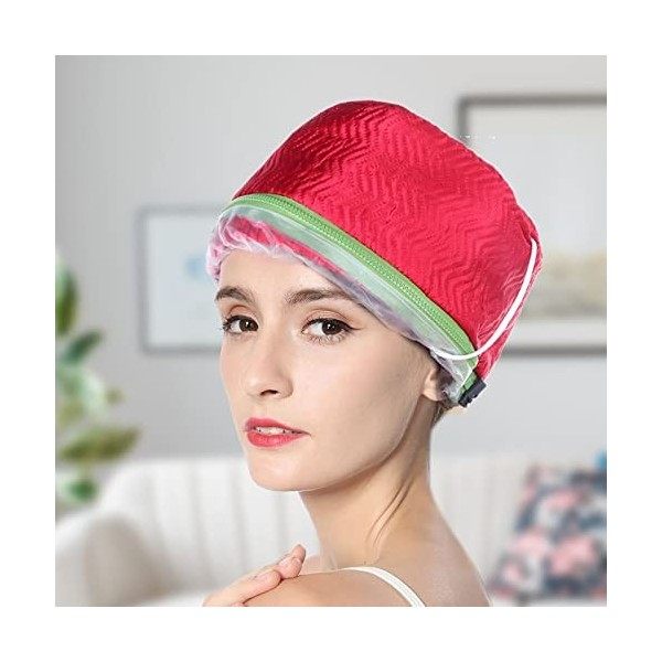 Bonnet électrique pour Soins Capillaires, Bonnet Chauffant pour Cheveux à Vapeur pour Produits de Soins en Profondeur, Bonnet