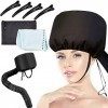 DECARETA Casque pour Séchage Cheveux avec Serviette et 4 pcs Pince Capot de Sèche-Cheveux Casque Sèche Cheveux pour Accessoir