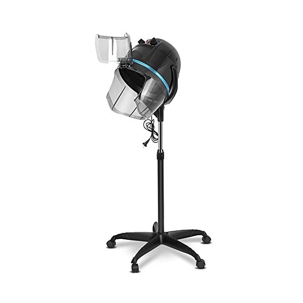 Sèche Cheveux Sur Pied 1000 W, Sèche Cheveux Professionnel avec Hauteur Ajustable avec Minuterie 0-60 Min pour Maison Spa Sal