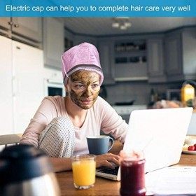 Capuchon de cheveux de vapeur thermique électrique, contr?le de la température détachable demi-ronde chauffage bricolage trai