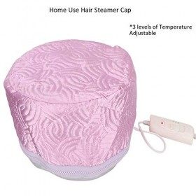 Casquette de vapeur de cheveux, chapeau soin cheveux électrique casque de chauffage de masque cheveux avec contrôle températu