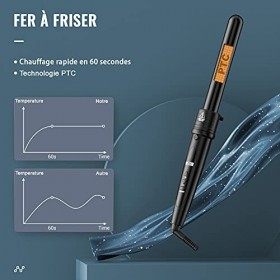 ELEHOT-Store Fer à Boucler Boucleur Céramique Fer à Friser 5 en 1 avec LCD Écran Multifonction Interchangeable boucleur a che