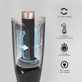 Fer à Friser Automatique - Boucleur Automatique Curl Céramique et Technologie Ionique, 4 Température Réglable, Câble Anti-emm