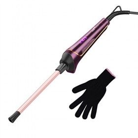 Mini Fer à Friser,HS Onsing Fer à Boucler en Céramique 9mm Petites Boucleur - Pour les Cheveux Courts/Moyens/Longs - Prise EU