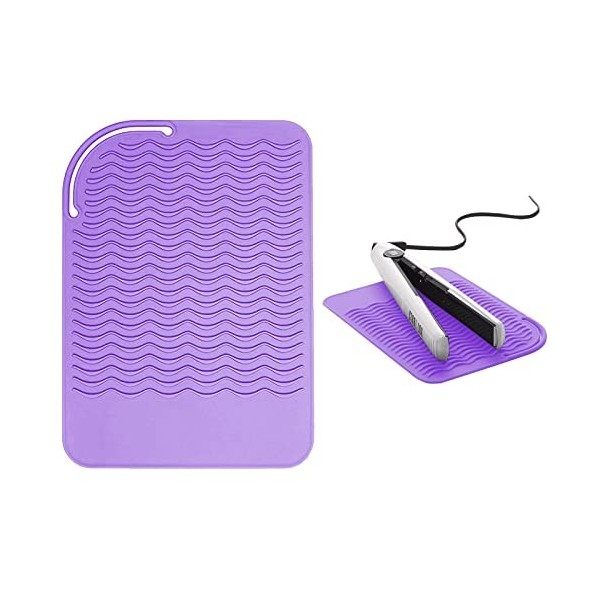 Silicone Pochette pour Fers à Boucler, Tapis Résistant à la Chaleur Pour Fer à Friser, Tampon en Silicone pour Fer à Friser, 