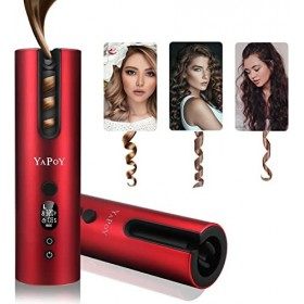 Fer à Boucler Automatique Fer à friser automatique avec batterie de 5200mAh Chambre disolation thermique Affichage LCD 5 typ