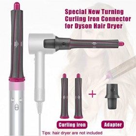 KiimSin 3 pièces fer à friser et adaptateur pour Dyson Supersonic sèche-cheveux, transformer le sèche-cheveux en bigoudi, 2 p