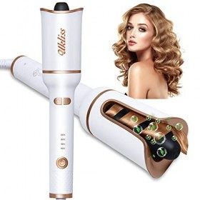 Boucleur a Cheveux Automatique, Fer a Boucler Automatique avec 4 Températures Réglables et Rappels Chronométrés, Céramique PT