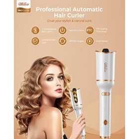 Boucleur a Cheveux Automatique, Fer a Boucler Automatique avec 4 Températures Réglables et Rappels Chronométrés, Céramique PT