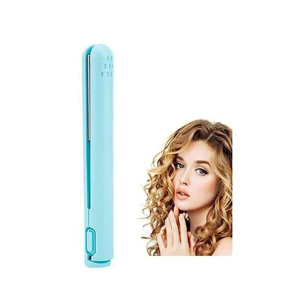 Mini Fer à Boucler Polyvalent,Mini Dual-purpose Curling Iron,Mini Lisseur et Bigoudi 2 En 1,Mini Fer à Friser Sans Fil,Mini F