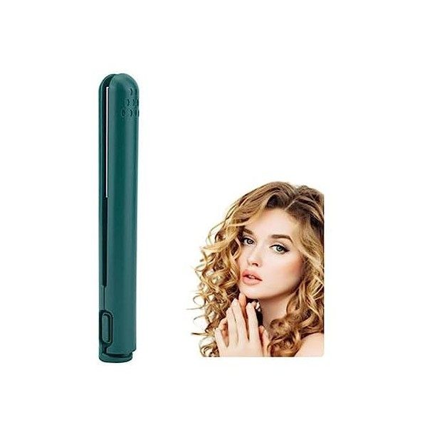 Mini Fer à Boucler Polyvalent,Mini Dual-purpose Curling Iron,Mini Lisseur et Bigoudi 2 En 1,Mini Fer à Friser Sans Fil,Mini F